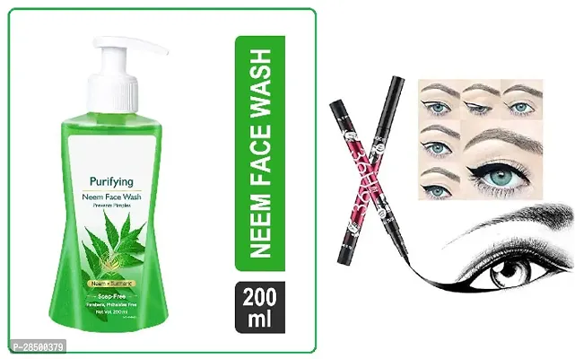 New herbals neem purifying facewash 200ml and 36h eyeliner-thumb0