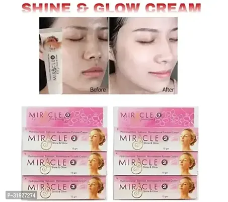 Miracle Shine and Glow Cream Miracle 15 Gm for Men and Women Pack of 6-thumb0