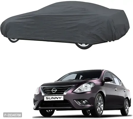 Autoretail Car Cover For Nissan Sunny Without Mirror Pockets Grey-thumb0