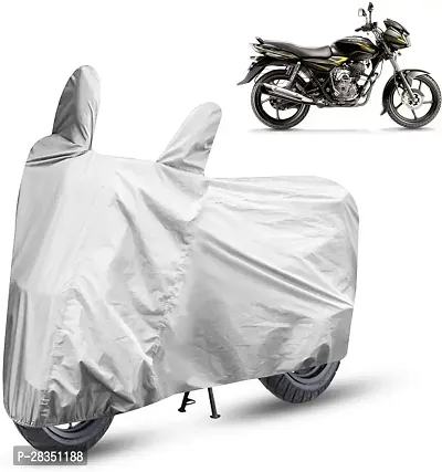 Water Repellent Two Wheeler Bike Cover For Bajaj Disbike Cover 100 Dts-I Silver