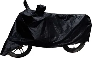 Water-Resistant Two Wheeler Bike Cover For Suzuki Zeus Black-thumb1