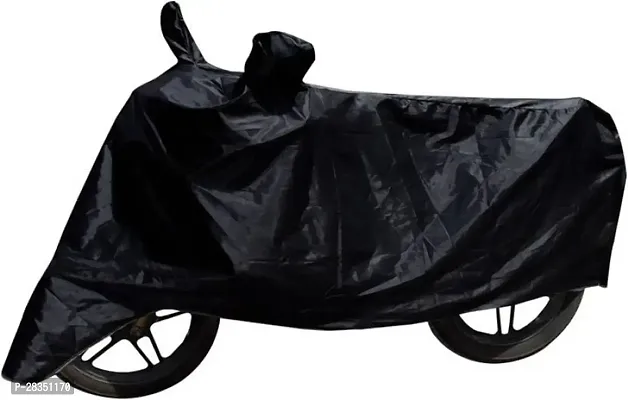 Water-Resistant Two Wheeler Bike Cover For Suzuki Zeus Black-thumb2