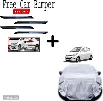 Designer Car Cover For Hyundai I10, Santro Xing, Spark, Eon D Lite, Santro, Alto 800 Silver-thumb0