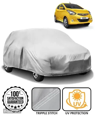 Classic Car Cover For Hyundai Eon ,Without Mirror Pockets ,Silver-thumb0