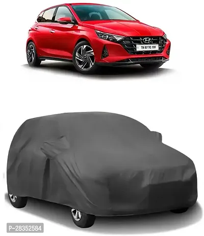 Stylish Car Cover For Hyundai I20 With Mirror Pockets Grey-thumb0