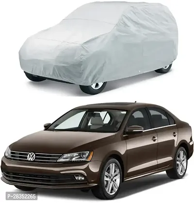 Designer Car Cover Without Mirror Pockets For Volkswagen Jetta-Silver