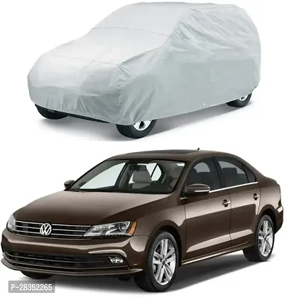 Designer Car Cover Without Mirror Pockets For Volkswagen Jetta-Silver-thumb0