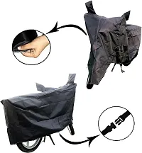 Water-Resistant Enterprises Two Wheeler Bike Cover For Honda Livo Black-thumb1