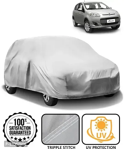 Designer Car Cover For Fiat Palio Without Mirror Pockets Silver-thumb0