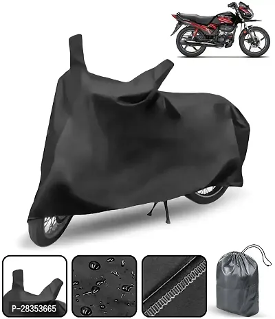 Modern Waterproof Two Wheeler Cover For Hero Passion Xpro, Black