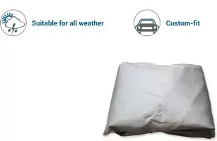 Designer Car Cover For Maruti Suzuki Alto Silver-thumb4