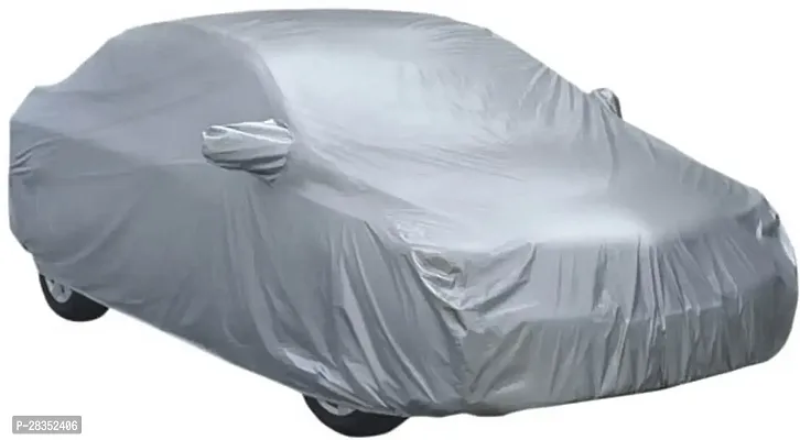 Stylish Car Cover For Maruti Suzuki Esteem - With Mirror Pockets - Silver, For 2014, 2015, 2016, 2017 Models-thumb0