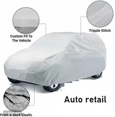 Classic Car Cover For Mahindra Xuv 500 ,Without Mirror Pockets ,Silver, For 2020 Models-thumb2