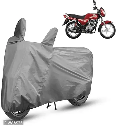 Stylish Two Wheeler Cover For Bajaj - Ct 100, Grey-thumb0