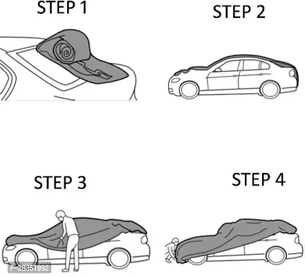 Classic Car Cover For Tata Hexa ,Without Mirror Pockets ,Silver-thumb4