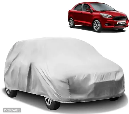 Designer Car Cover For Ford Figo Aspire Without Mirror Pockets Silver