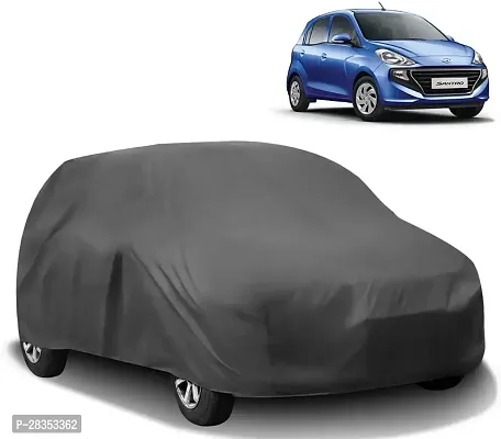 Stylish Car Cover For Hyundai Santro - Without Mirror Pockets - Grey