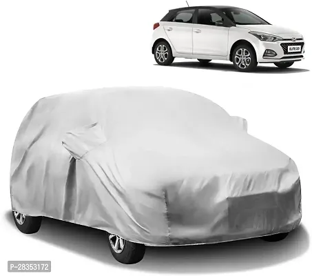 Designer Car Cover For Hyundai I20 With Mirror Pockets Silver