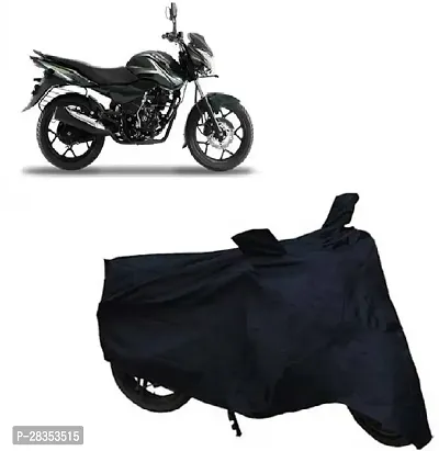 Designer Two Wheeler Cover For Bajaj Discover 150 F, Black-thumb0