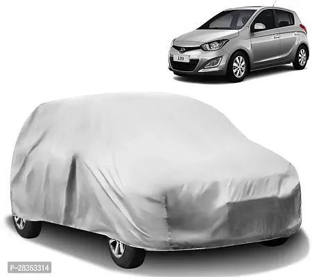 Stylish Car Cover For Hyundai I20 - Without Mirror Pockets - Silver-thumb0