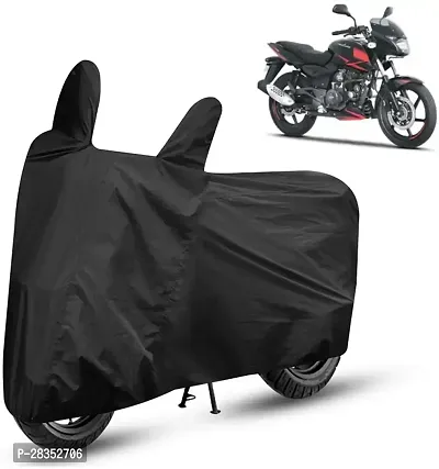 Stylish Two Wheeler Cover For Bajaj - Pulsar 180 Dts-I, Black