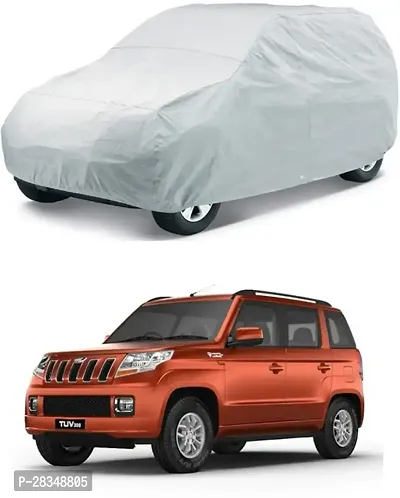 Autoretail Car Cover For Mahindra Tuv300 Without Mirror Pockets Silver