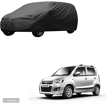 Classic Car Cover For Maruti Suzuki Wagonr ,Without Mirror Pockets ,Grey-thumb0