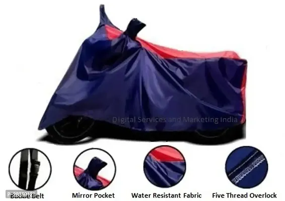 Dsami Two Wheeler Cover For Honda Shine, Blue-thumb4