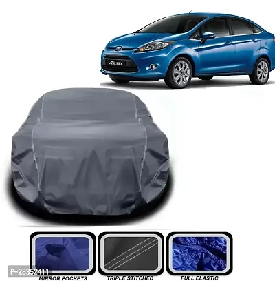 Stylish Car Cover For Ford Fiesta, Verna, Lancer, Vento, Amaze, Dzire, Sx4 - Grey-thumb0