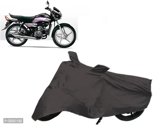 Water Repellent Two Wheeler Bike Cover For Hero Hf Black-thumb0