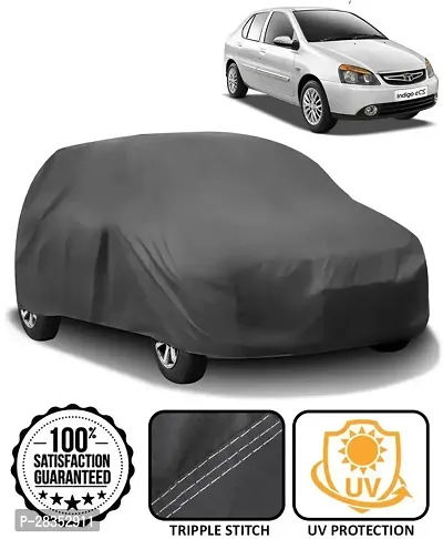 Designer Car Cover For Tata Indigo Cs Without Mirror Pockets Grey