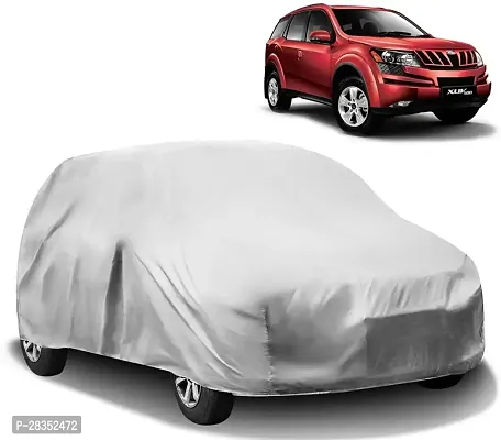 Stylish Car Cover For Mahindra Xuv 500 - Without Mirror Pockets - Silver