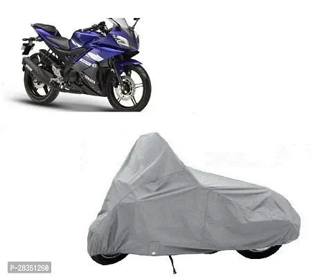 Water Repellent Two Wheeler Bike Cover For Yamaha R15 S Silver