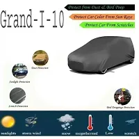 Classic Car Cover For Hyundai I-10 Grand Nios Uv Protection Grey-thumb1