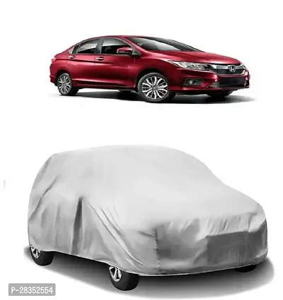 Stylish Car Cover For Honda City Without Mirror Pockets Silver-thumb0