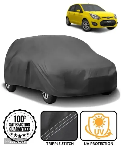 Designer Car Cover For Ford Figo Without Mirror Pockets Grey