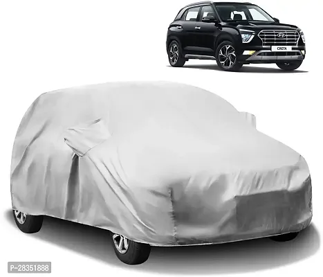 Classic Car Cover For Hyundai Creta ,With Mirror Pockets ,Silver