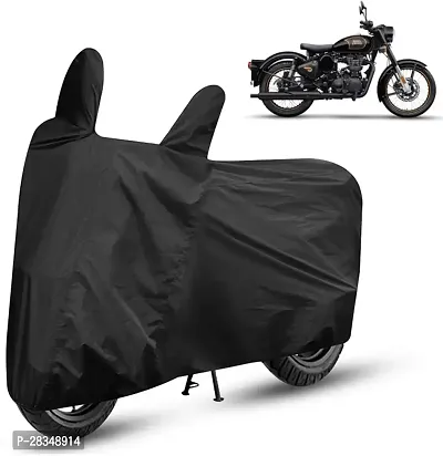 Autoretail Waterproof Two Wheeler Cover For Royal Enfield Classic 500, Black-thumb0