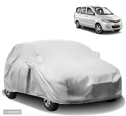 Autoretail Car Cover For Chevrolet Enjoy With Mirror Pockets Silver-thumb0