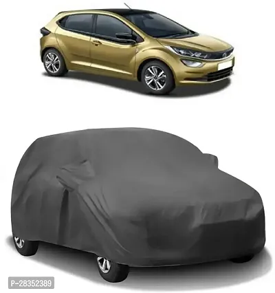 Stylish Car Cover For Tata Altroz - With Mirror Pockets - Grey-thumb0