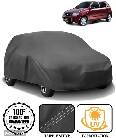 Designer Car Cover For Maruti Alto Without Mirror Pockets Grey