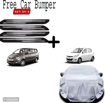 Designer Car Cover For Hyundai I10, Santro Xing, Spark, Eon D Lite, Santro, Alto 800 Silver