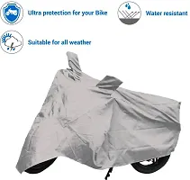 Deeshika Two Wheeler Cover For Tvs Flame, Silver-thumb2