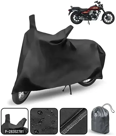 Stylish Waterproof Two Wheeler Cover For Bajaj - Avenger 150 Street, Black