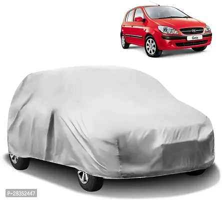 Stylish Car Cover For Hyundai Getz - Without Mirror Pockets - Silver-thumb0