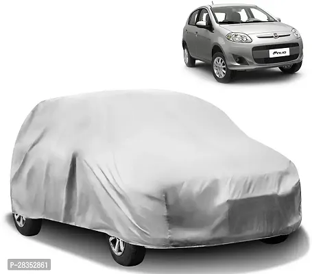 Designer Car Cover For Fiat Palio Without Mirror Pockets Silver-thumb0