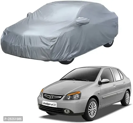 Classic Car Cover For Tata Indigo Cs ,With Mirror Pockets ,Silver