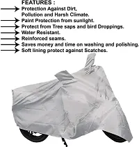 Designer Two Wheeler Cover For Honda Cb Twister, Silver-thumb3