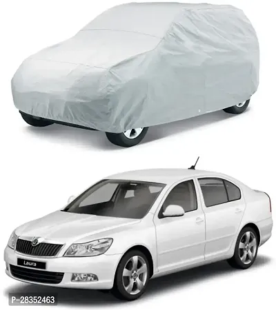 Stylish Car Cover For Skoda Laura - Without Mirror Pockets - Silver, For 2015, 2016, 2017, 2018 Models-thumb0