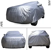 Classic Car Cover For Mahindra Xuv 500 ,With Mirror Pockets ,Silver-thumb3